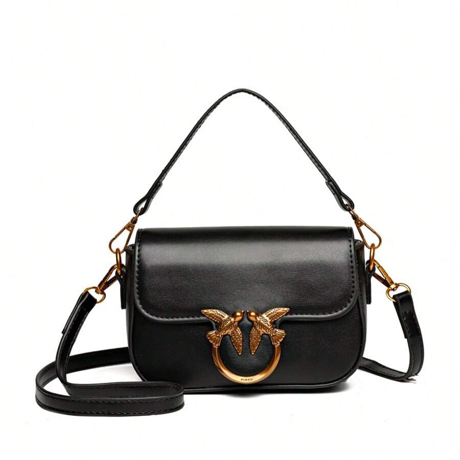 Bolso bandolera multifuncional, bolso de cintura ajustable y ligero con múltiples compartimentos con cremallera, bolso de trabajo - Negro - Ver 1
