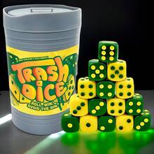 1Set Family Dice Game Dumpster Themed 2-Player Board Game Exciting Party Activity With Stickers Games For Friends - Multicolor - View 3