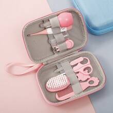Baby Grooming & Healthcare Kit,  8-In-1 Infant Care Set With Hair Brush, Comb, Nail Clipper &  Aspirator - Newborn To Toddler Essentials For Boys & Girls - Hồng - Xem 8