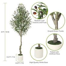 Techigher Arbre artificiel - 180 cm (2 pièces) - Voir 4