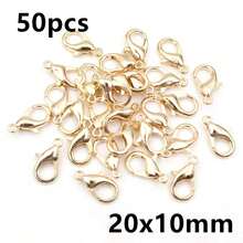 50pcs Small Alloy Lobster Clasp Hooks Connector For Necklace Bracelet Chain DIY Jewelry Making Accessories - Lobster Clasp - View 50