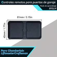2pcs Garage Door Opener Remote 3-Button Remote Replacement for Chamberlain LiftMaster Craftsman - Negro - Ver 3