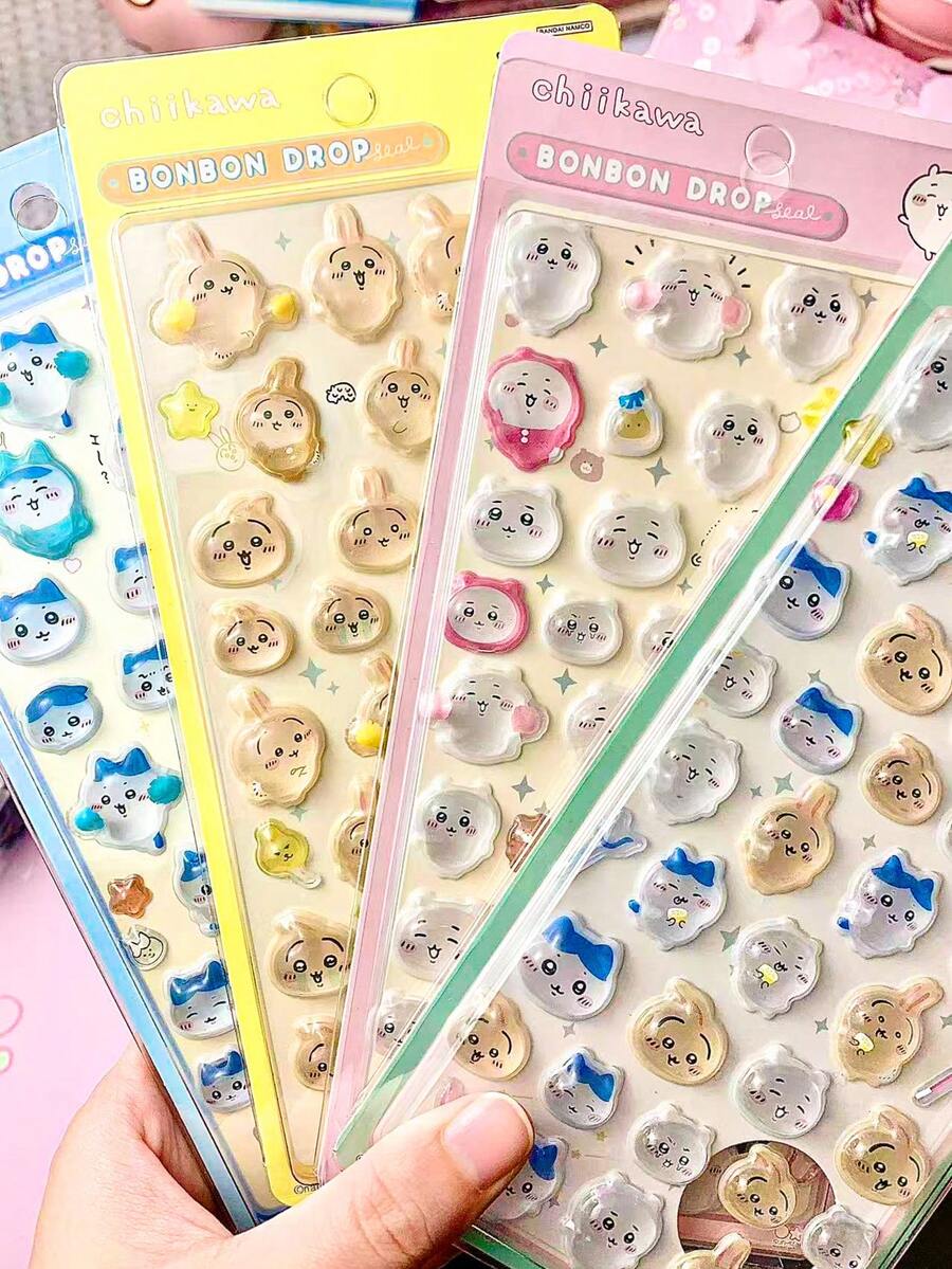 3D Embossed Cute Animal Stickers. The Appearance Is Simply Amazing! Soft And Adorable Cartoon Design, As Well As Delicate And Skin-Friendly Texture, Will Be Very Eye-Catching When Stuck On Backpacks Or Water Bottles. - Multicolor - View 1