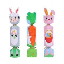 12pcs New Creative Easter Candy Box, Rabbit Shaped Wedding Favor Box, DIY Easter Party Cracker - Multicolor - View 3
