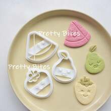 DIY Strawberry Watermelon Pear Pattern Cookie Cutter Fruit Shape Biscuit Stamp Embosser Steamed Bun Bread Hand Pressed Mold Baking Gadgets - Fruit - View 3