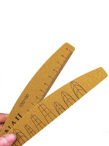 NailShine 1/3/6pcs Washable, Durable Nail Files With Scale, Nail Buffing Sponge Blocks, Double-Sided Nail Sanding Blocks - Khaki - View 9