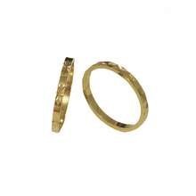 1套不锈钢时尚精致雕刻防水不褪色女士个性化百搭真空镀膜戒指套装 - 女士切花套裝戒指 - 查看 12