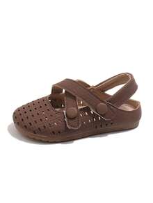 2026新款女童凉鞋，镂空透气时尚可爱公主鞋，儿童软底防滑假日皮鞋 - 棕色 - 查看 7