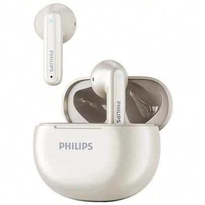  Philips Bluetooth Earphones TAT1199 With Noise Cancellation, Low Latency, Suitable For Music, Running, Gaming, Office, Surround Sound, Long Battery Life, In-Ear Headphones, Available In Black, White, Blue, Original PHILIPS Earphones