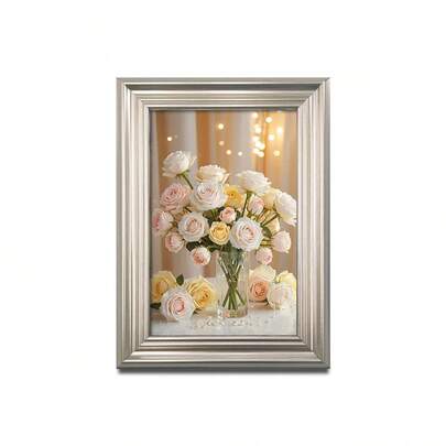Vintage Elegant Decorative Photo Frame (Design For Reference Only, Random Photo Paper Included), Retro Style, Suitable For Home Decor, Living Room, Bedroom, Drawing Room, Office Desktop Or Wall Hanging
