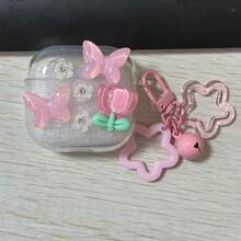 Funda protectora con diseño de lazo compatible con auriculares Bluetooth de Apple, cubierta anti-arañazos y a prueba de golpes compatible con la funda del auricular Bluetooth Wave de Apple - transparente - Ver 13