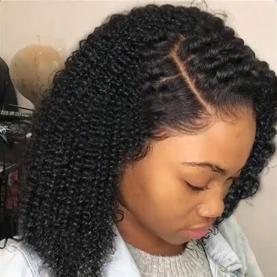 200% Density Curly Lace Front Wig 13x4 HD Lace Frontal Wigs Human Blended Wig - 5x5 Pre Cut Curly Wig Glueless Jerry Curly Deep Wave Brazilian Virgin Hair Lace Front Wigs Curly Water Wave Lace Front Wig For Women