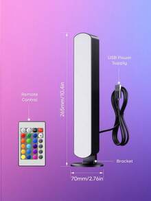 2 مصباح ذكي RGB، مصابيح مزاجية سطح المكتب USB، مصابيح أجواء قابلة للتحكم عن بعد، مصابيح خلفية للتلفزيون والألعاب، مصابيح جدارية، ديكور غرفة المعيشة، مناسبة لجميع أنواع الغرف، مصابيح مكتب التلفزيون، مصابيح مكتب الكمبيوتر، مصابيح ديكور الحفلات - أضواء متعددة الألوان - مشاهدة 7