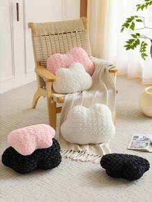 Gối trang trí hình đám mây, gối trang trí hình đám mây cho ghế sofa và giường, đệm hình đám mây thoải mái, gối trang trí nhà cửa cho phòng ngủ và phòng khách. - Hồng - Xem 4