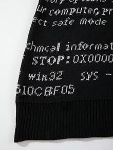 Áo dệt kim không tay họa tiết đầu lâu ban nhạc punk rock phong cách mới Xuân/Hè của ANDREILEE dành cho nam - màu đen - Xem 7