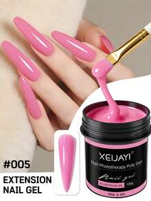 XEIJAYI 6 Colors 100g UV LED Curing Nail Extension Gel, Crystal Nail Extension Gel For Home Salon DIY Nails - Multicolor - View 6