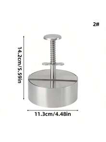 1pc 304 Stainless Steel Hamburger Patty Maker, Non-Stick Burger Press Mold, Suitable For Meat, Beef, Cheese, Vegetables, Burger Maker, Applicable For Grill, Frying Pan, BBQ, Kitchen Tool, Kitchen Supplies, Kitchen Accessories - Multicolor - View 11