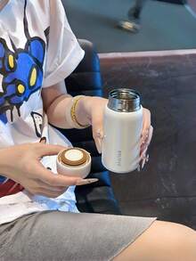 1个不锈钢保温水瓶 200毫升/6.76盎司 真空保温 6-12小时保温 迷你口袋杯 办公室户外露营水瓶 节日礼物(圣诞节、感恩节、情人节) - 彩色 - 查看 9