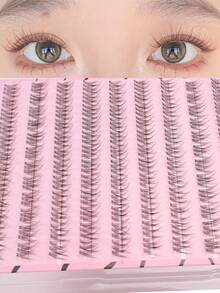 10 Pairs Natural Look Eyelashes, Glue-Free Slouchy Mermaid Lashes, Beginner Friendly Faux Lashes, Everyday Makeup Looks - D - View 4