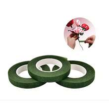 1 Piece/4 Pieces Dark Green Floral Ribbons DIY Decorative Floral Ribbons With Greenery For Bouquet Stem Wrapping And Wedding Floral Crafts (1/2 Inch X 30 Yards) - 3個單位 - 查看 2