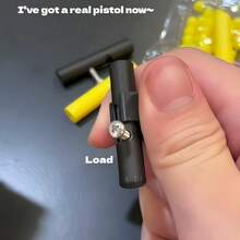 迷你口袋手枪减压玩具，指环减压小工具，派对和礼品射击玩具，有助于缓解焦虑和紧张 - 彩色 - 查看 6