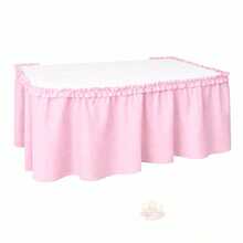 Non-Woven Fabric Tablecloth Skirt For Children's Parties | Ideal For The Cake Table - Baby Pink - View 2