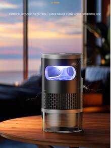 1pc USB Rechargeable Silent Mosquito Repellent | UV Wavelength Mosquito Repellent With Turbo Cyclone Powerful Suction, Physical Dry Electronic Insect Repellent, 2-In-1 Lighting And Insect Killer, Built-In Large Capacity Battery, Portable Insect Catcher Suitable For Indoor Outdoor, Camping, RV, Bathroom, Kitchen And Home Use - Mosquito Lamp - View 8