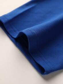 Tween Boys' Casual Everyday Commute Fashion Street Loose Statue Of Liberty Slogan Print T-Shirt, Summer - Blue - View 5