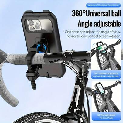 360° Adjustable Motorcycle Phone Holder - Provides Shock Absorption Protection For GPS Navigation