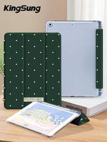 Kingsung 简约波点图案平板电脑保护套，兼容 iPad 9.7/10.2/10.5/10.9/12.9/Pro 11（第十代），兼容三星 Galaxy Tab S6 Lite 10.4 英寸，兼容 Kindle Paperwhite（第十二代，2024 年发布），Kindle（第十一代，2022 年发布），Kobo Clara Colour，柔软防摔，智能支架/自动唤醒/睡眠功能 - 彩色 - 查看 4