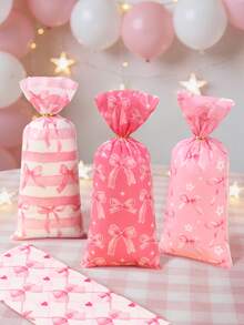 25/50个粉色蝴蝶结婴儿派对回礼袋和糖果袋,可爱粉色蝴蝶结设计糖果袋,适用于性别揭晓派对、婚礼、生日派对礼物包装用品、一周岁生日派对桌面糖果袋、粉色蝴蝶结主题生日派对桌面中心装饰、粉色蝴蝶结包装用品、粉色蝴蝶结装饰品、婴儿派对礼物、婴儿派对装饰品、性别揭晓派对装饰品、婚礼装饰品 - 蝴蝶結 - 查看 10