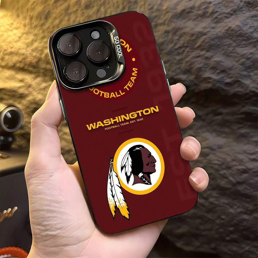 Washington Football Team Logo Phone Case, Compatible With Samsung Phone Cases, 12, 13, 14, 15 Pro, 14 Plus, 15, 16 Pro Max, 17, 17 Pro, 17 Pro Max, And 17 Air. Made Of TPU Material, Providing Anti-Slip And Drop Protection, With A Stylish Design, High Aesthetic Appeal, And Comfortable Feel. It's A Great Gift For Yourself, Family, Friends, Lovers, And For Celebrating Game Days. - 黑色 - 查看 1