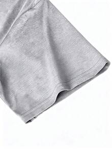 Áo thun nam tay ngắn in số, phong cách đường phố thường ngày, thích hợp cho mùa hè. - Xám - Xem 4