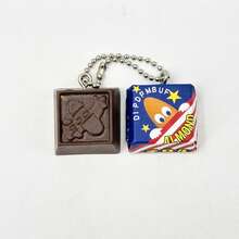 1pc 2026 New Realistic Replica Japanese Tirol Chocolate, Gift For Birthday, Party, Holiday, Christmas, Halloween, Valentine's Day, Gamer, Keychain, Bag Charm, Collectible (Chain Color Random) - Multicolor - View 19