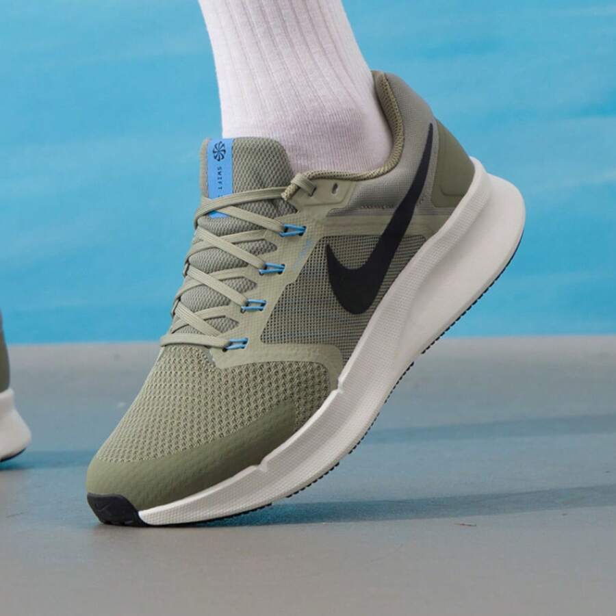 Nike Men's RUN SWIFT 3 Mesh Sports And Leisure Training Running Shoes - Olive Green - View 1