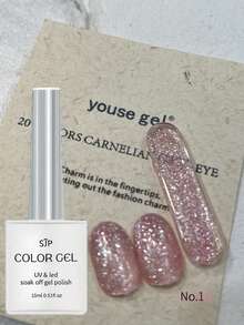 1片雪花蛋白石融化凝胶，UV指甲油凝胶，DIY美甲饰品，适合春夏美甲，法式美甲 - 彩色 - 查看 7