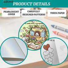 GDTME A 24-Page Spring-Themed Coloring Book With Comfortable And Cute Illustrations. Ideal For Stress Relief And Relaxation, A Great Gift For Family, Friends, Birthdays, Anniversaries, Back-To-School, Easter, Stationery Or Room Decor. Size: 7.9 X 7.9 Inches. - Cute - View 6
