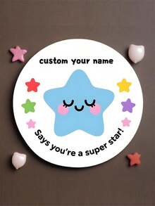1/30/108pcs Customized Super Star Stickers, Teacher Achievement Reward Labels, Personalized Name Stickers, Smiling Face Blue Star Design, Teacher Name Prizes, Stationery And Classroom Decor, Ideal Gift For Teachers, Back To School Season, Gift Ideas, Motivational - Multicolor 2 - View 5