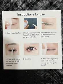 13pcs/Set Minimalist Hollow Lace Double Eyelid Tapes, Water-Activated Natural Invisible Eyelid Stickers Suitable For Makeup, No-Makeup Look, Office, Home - Nude - View 8