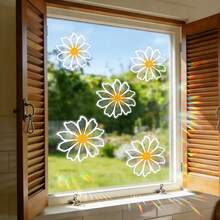 1/2 pièces Autocollant de verre à motif floral arc-en-ciel minimaliste et de dessin animé, film de fenêtre réutilisable à effet prisme arc-en-ciel en PVC, convient pour les chambres à coucher, les cuisines, les salons et la décoration de la maison. - lentilles de couleur - Voir 3