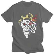 Custom Overlord Skull T Shirt For Men 100% Cotton Tshirt Casual Tee Skeleton Ainz Ooal Gown T-Shirt - Black - View 11