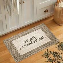 Stylish Wood Print Doormat With English Letters - Soft, Washable, Non-Slip Rug For Front Door, Entrance, Living Room, Bedroom - Vintage Home Decor, 100% Polyester, Rectangle For Birthday Anniversaries, Valentine's Day, Thanksgiving, Christmas, Halloween, Wedding, New Year Gifts Provide, Ideal Gifts For Her, Him, Family Members, Boyfriends, Girlfriends, Fathers, Family Members, Mothers, Lovers, Daughters, Sons, Grandfathers, Grandmothers, Friends, Classmates And Pets.Sofa, Bed, Car, Bedroom, Living Room, Office, Outdoor Camping,  Wall Decoration, Bedroom Decor, , Fall Decor, Fall Decorations For Home, Christmas Party Theme Mat , Christmas Decor, Office Decoration - Color 12 - View 5