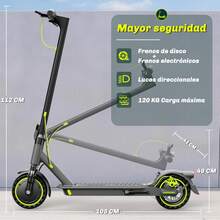 SEEMAR S6 MAX Scooter Electrico Plegable 25KM/H-500W-25KM-7.8AH-(MAX)Velocidad-Potencia-Autonomía-Capacidad de la Batería, Patin Eléctrico con Sistema Bluetooth App, Modo Crucero SEEMAR - Verde - Ver 5