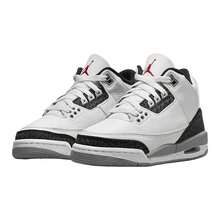 Big Kid's Jordan 3 Retro "Cement Grey" Summit Wht/Fire Red (DM0967 106) - trắng - Xem 4