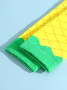 1双多色中筒礼品袜，男女通用情侣礼盒装，柔软冰淇淋图案，创意美食灵感新奇袜子，舒适百搭，适合生日、情人节、复活节、斋月、约会、家庭聚会、派对、节日等场合，独特时尚休闲装 - 彩色 - 查看 9