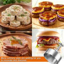 1pc 304 Stainless Steel Hamburger Patty Maker, Non-Stick Burger Press Mold, Suitable For Meat, Beef, Cheese, Vegetables, Burger Maker, Applicable For Grill, Frying Pan, BBQ, Kitchen Tool, Kitchen Supplies, Kitchen Accessories - Multicolor - View 4