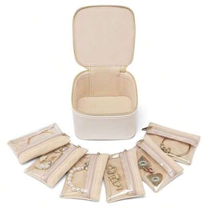 [Jewelry Storage] Portable Jewelry Box, Velvet Jewelry Tray