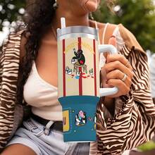 PINGU Themed Stainless Steel Vacuum Insulated Tumbler - "NOOT NOOT!" Penguin Pattern Design - 12 Hour Hot/Cold Thermal Travel Mug, Leak-Proof With Straw, Best Holiday Gift Choice For Anime Fans - Multicolor - View 12