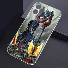 Prime blandiendo el hacha de energon entre las ruinas. Esta elegante funda para teléfono es compatible con Samsung, Apple, OPPO, , etc. Fabricada en TPU flexible, resistente a golpes y arañazos, ofrece una excelente protección contra caídas y un agarre cómodo. Es un regalo ideal para familiares, amigos y seres queridos, y una opción perfecta para festivales. - transparente - Ver 1
