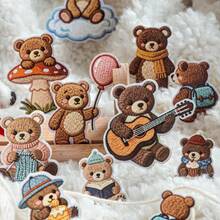 40张/袋，复古可爱硬卡纸贴纸 - 刺绣可爱宠物布艺系列，猫咪贴纸，艺术美学贴纸 - DIY卡片、剪贴簿和工艺品材料，适用于计划本和DIY项目的工艺品材料，剪贴簿用品，文具，趣味贴纸，Kindle - 刺繡萌寵織品書系列 - 查看 8